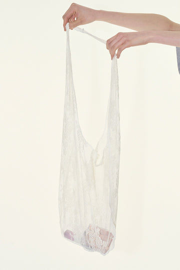 Floral pattern see-through bag